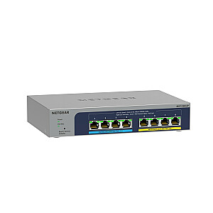 NETGEAR 8 portu Ultra60 PoE++ vairāku gigabitu (2,5 G) Ethernet plus slēdzis, pārvaldīts L2/L3 2,5 G Ethernet (100/1000/2500) barošanas pāreja Ethernet (PoE) slēdzis, pelēks