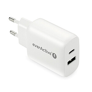 everActive SC-370Q USB sienas lādētājs QC3.0 un USB-C PD PPS 25 W