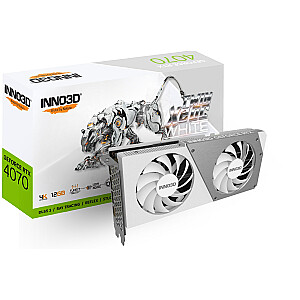 INNO3D GeForce RTX 4070 TWIN X2 OC WHITE DLSS 3 grafiskā karte