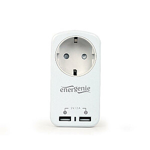CHARGER USB WITH P/T AC SOCKET/WHITE EG-ACU2-01-W GEMBIRD