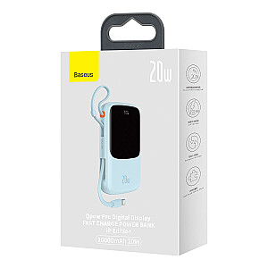 Baseus Qpow power bank 10000mAh built-in Lightning 20W Quick Charge cable SCP AFC FCP blue (PPQD020003)