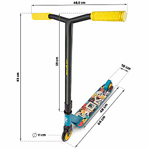 Skrejritenis SOKE GO! (1543) Yellow/Blue (Skull) 100mm