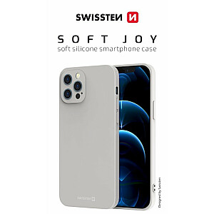 Swissten Soft Joy Silikona vāciņš priekš Apple iPhone 14 Plus Pelēks