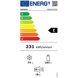 Iebūvējams ledusskapis Samsung BRB26705EWW/EF