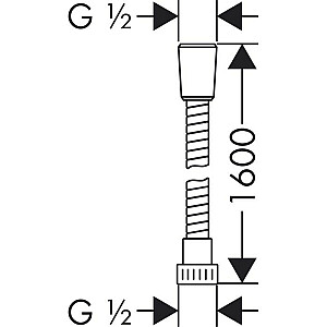 Dušas šļūtene 160 cm Hansgrohe Metaflex 28266000