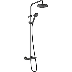Термостатическая душевая система Hansgrohe Vernis Blend 200, 1jet Showerpipe, черный матовый, 26276670