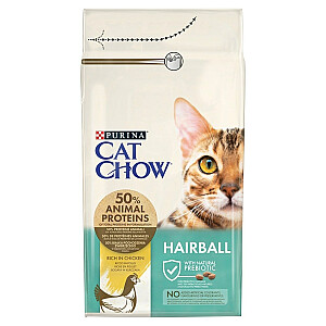 Purina CAT CHOW HAIRBALL CONTROLL sausā kaķu barība 1,5 kg Pieaugušo cālis