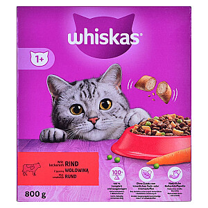 Whiskas Dry liellopu gaļa 800g