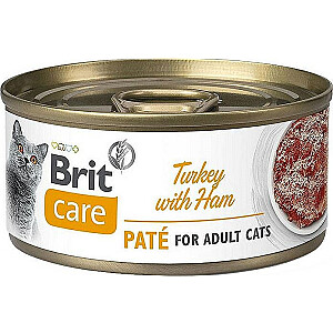 BRIT Care Turkey with Ham Pate - влажный корм для кошек - 70г
