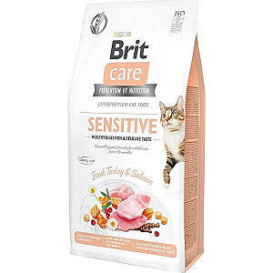 BRIT Care Grain-Free Sensitive Turkey&Salmon - sausā barība kaķiem - 7 kg