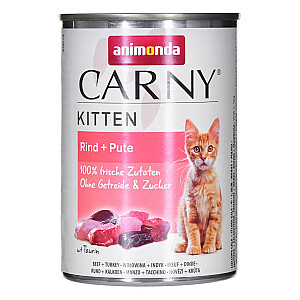 ANIMONDA Carny Kitten со вкусом: говядина, индейка 400г