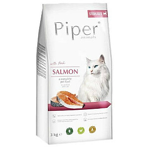 DOLINA NOTECI Piper Animals с лососем - Сухой корм для кошек - 3 кг