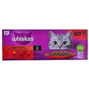 WHISKAS Классические блюда в соусе - влажный корм для кошек - 40x85 г