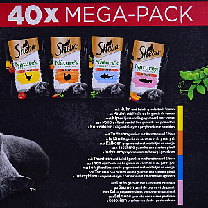 SHEBA Nature's Collection Mix - mitrā barība kaķiem - 40x85g