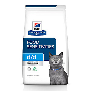HILL'S PRESCRIPTION DIET Feline d/d Sausas kačių maistas Antis, žirniai 1,5 kg