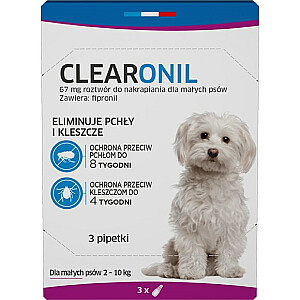 CLEARONIL maziem suņiem (2-10 kg) - 67 mg x 3