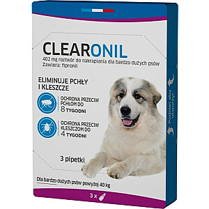 CLERONIL ļoti lieliem suņiem, kuru svars pārsniedz 40 kg - 402 mg x 3