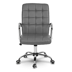 Benton серое кожаное офисное кресло