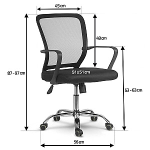 Micromesh Sofotel Diran grozāms biroja krēsls melns