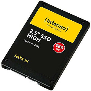 SSD INTENSO 960GB SATA 3.0 Скорость записи 480 МБ / с Скорость чтения 520 МБ / с 2,5 "3813460