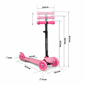 Трехколесный самокат Ricokids Loco - розовый