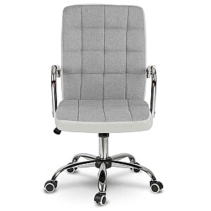 Серо-белое офисное кресло из ткани Benton