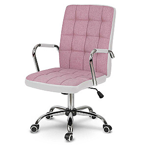 Офисное кресло Benton из розовой и белой ткани
