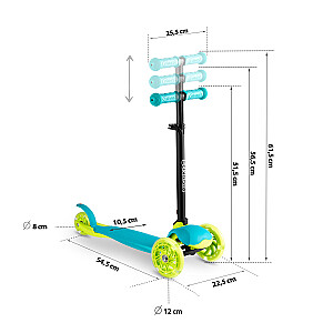 Трехколесный самокат Ricokids Loco - бирюзовый