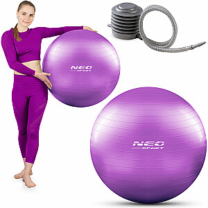 Мяч фитбол 65 см NS-951 фиолетовый