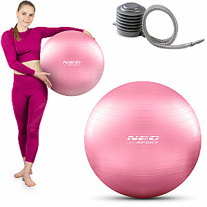 Мяч фитбол 55 см NS-950 розовый
