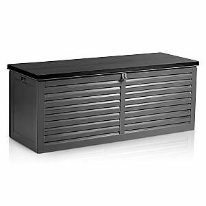 Садовый ящик для хранения 143 x 57 x 53,5 см, 390 литров, черный и серый