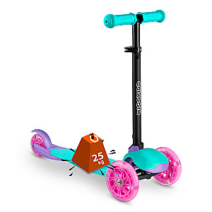 Трехколесный самокат Ricokids Loco - бирюзово-розовый