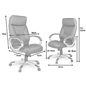 Ādas biroja krēsls Sofotel EG-223 melns