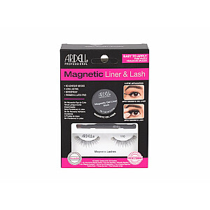 Komplekts Magnetic Lashes 110 1 pair + Magnetic Gel Line 2 g Black + Liner Brush 1 pc