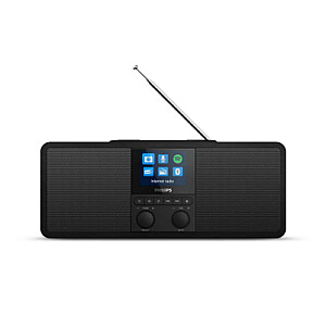 Philips Internet radio TAR8805/10 Spotify Connect, DAB+ radio, DAB and FM Bluetooth, 6W, wireless Qi charging, color display, built-in clock function, AC powered