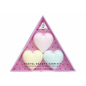 Komplekts Heart Bath Fizzer 40 g + Heart Bath Fizzer 40 g Passion Fruit + Heart Bath Fizzer 40 g Lemon