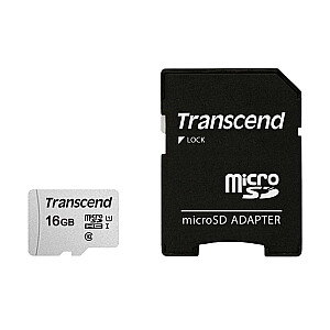 ПАМЯТЬ MICRO SDHC 16GB W / ADAP / C10 TS16GUSD300S-A TRANSCEND
