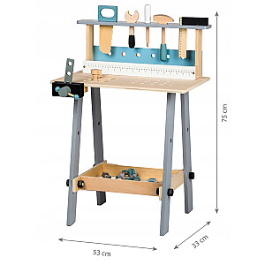 Koka darbnīca ar instrumentiem 32 elementi Ecotoys