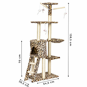 Skrāpju māja kaķiem Koku gulta 138cm xl Panther