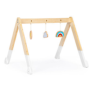 Обучающая гимнастическая деревянная стойка + игрушки