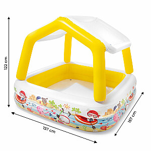 Надувной детский бассейн с навесом INTEX 57470