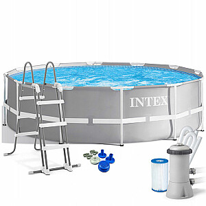Dārza baseina plaukts 366x99cm - komplekts - sūknis, kāpnes INTEX 26716
