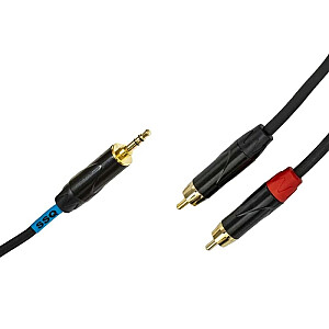 SSQ MiJRCA1 - Stereo mini ligzdas kabelis - 2xRCA 1 metrs