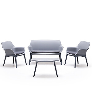 Комплект садовой мебели Luxor Lounge Set светло-серый/серый