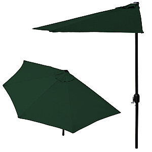Dārza lietussargs pussienas terases lietussargs 2,7 m zaļš
