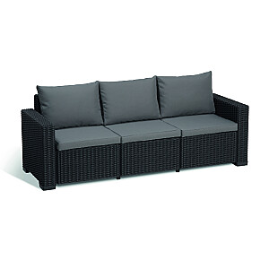 Садовый диван California 3 Seater Sofa серый