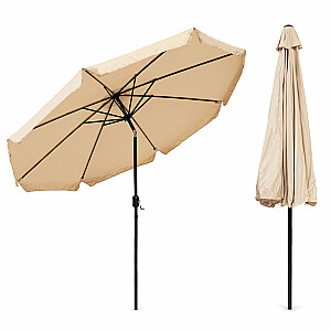 Зонт садовый большой 3м диагональ сломанный с рукояткой бежевый