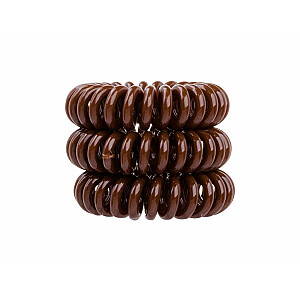 Кольцо для волос The Traceless Hair Ring Pretzel Brown 3ks