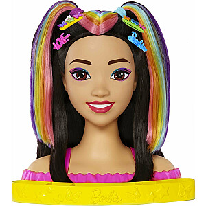 Кукла Барби Mattel Styling Head Neon Rainbow Black Hair HMD81