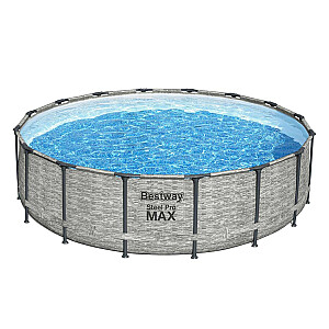 Стеллаж для бассейна BESTWAY 5618Y Steel Pro MAX 18' 5,49 X 1,22 м 11 в 1 круглый серый